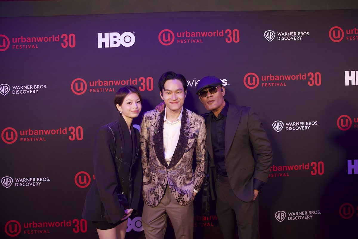 Foto kelompok dalam materi Home, Almost dengan latar logo Urbanworld Film Festival 30