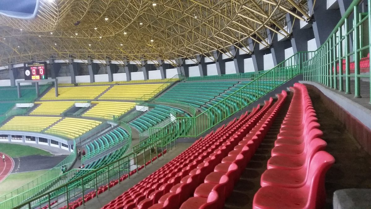 Tribun Stadion Patriot Candrabhaga dalam foto arsip 13 Juli 2017, bukan pertandingan Persija–Arema 2026.